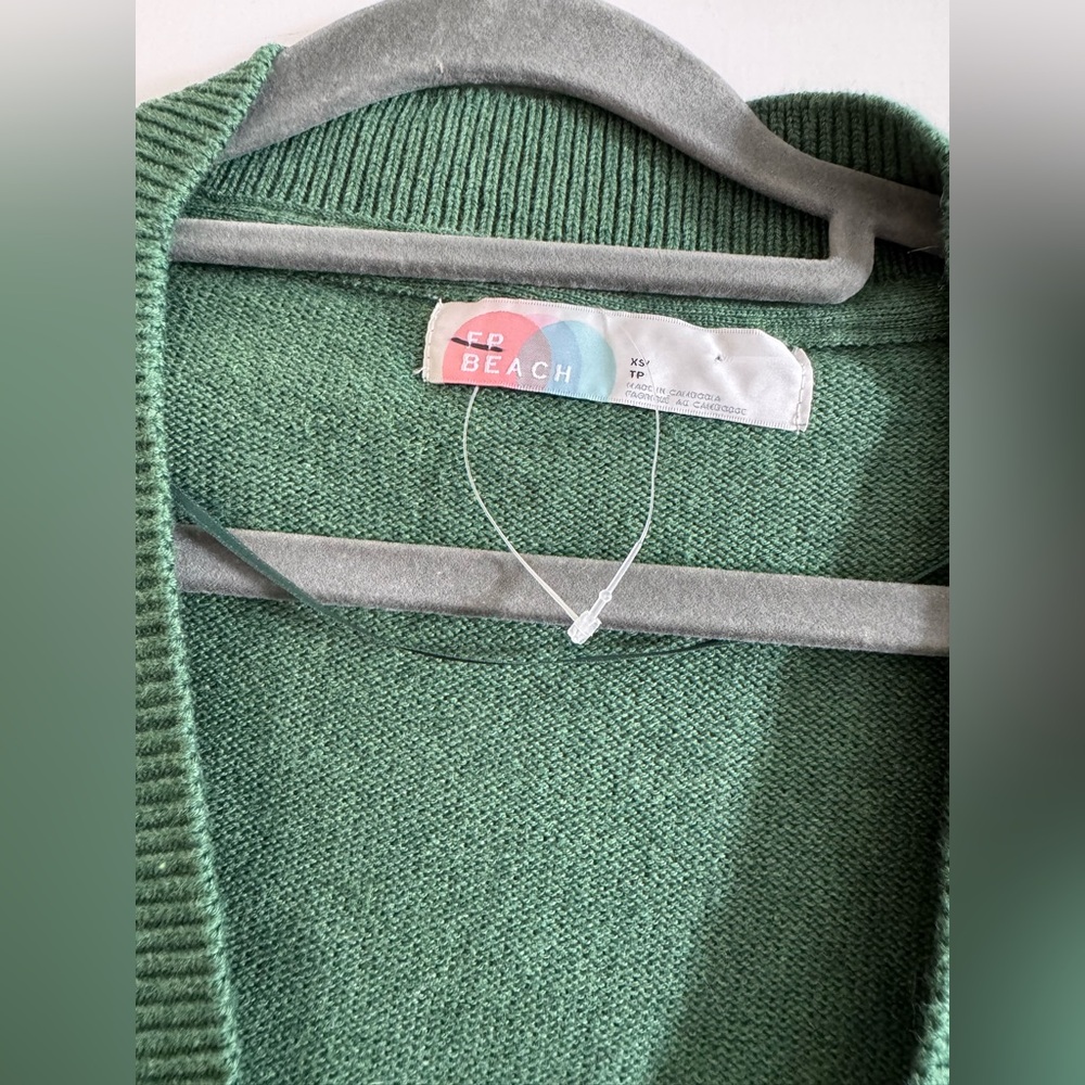 Free People Green Knit Cardigan and Pants Set - Picture 2 of 7